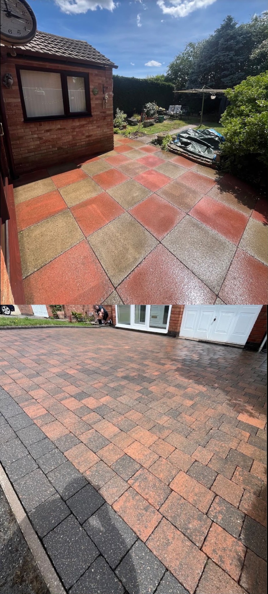 Completed patio cleaning project