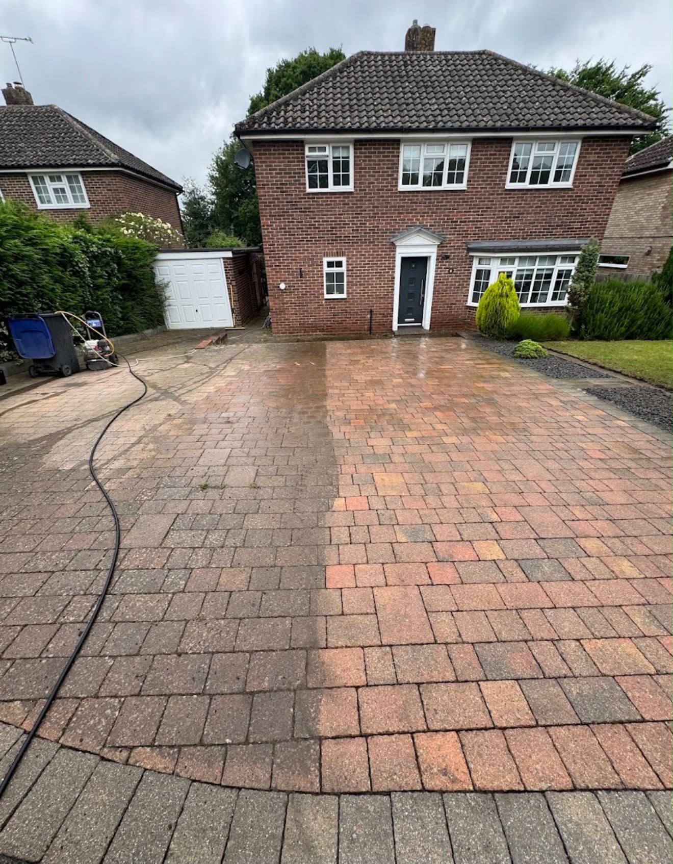Completed patio cleaning project