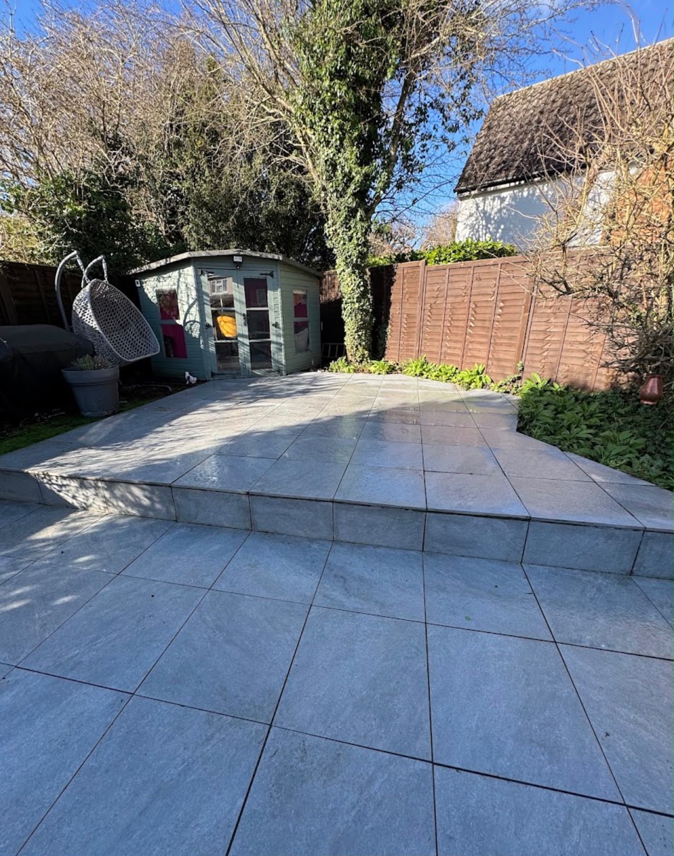 Completed patio cleaning project